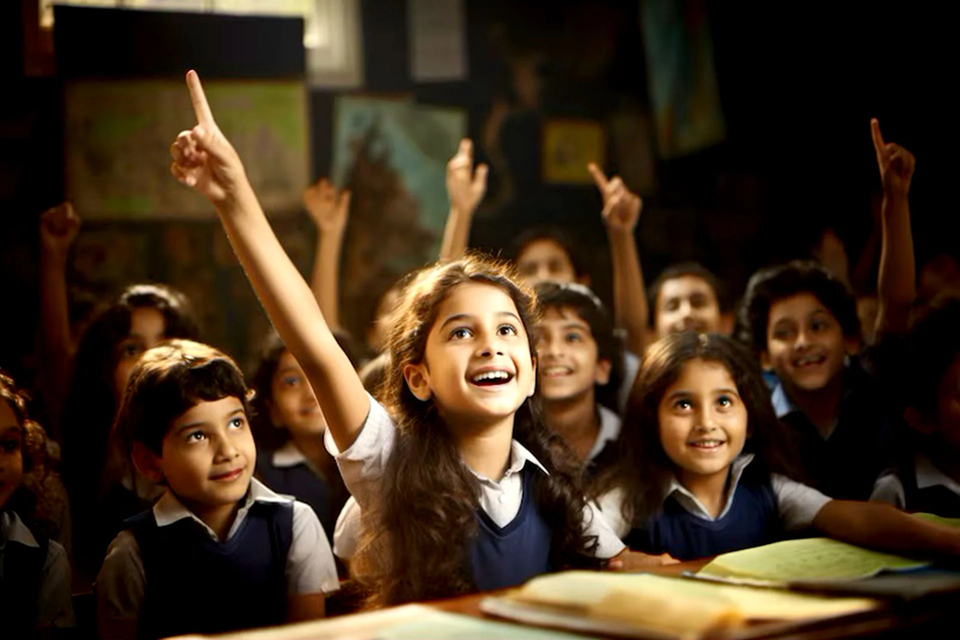 Students are taking initiation with smiling faces."