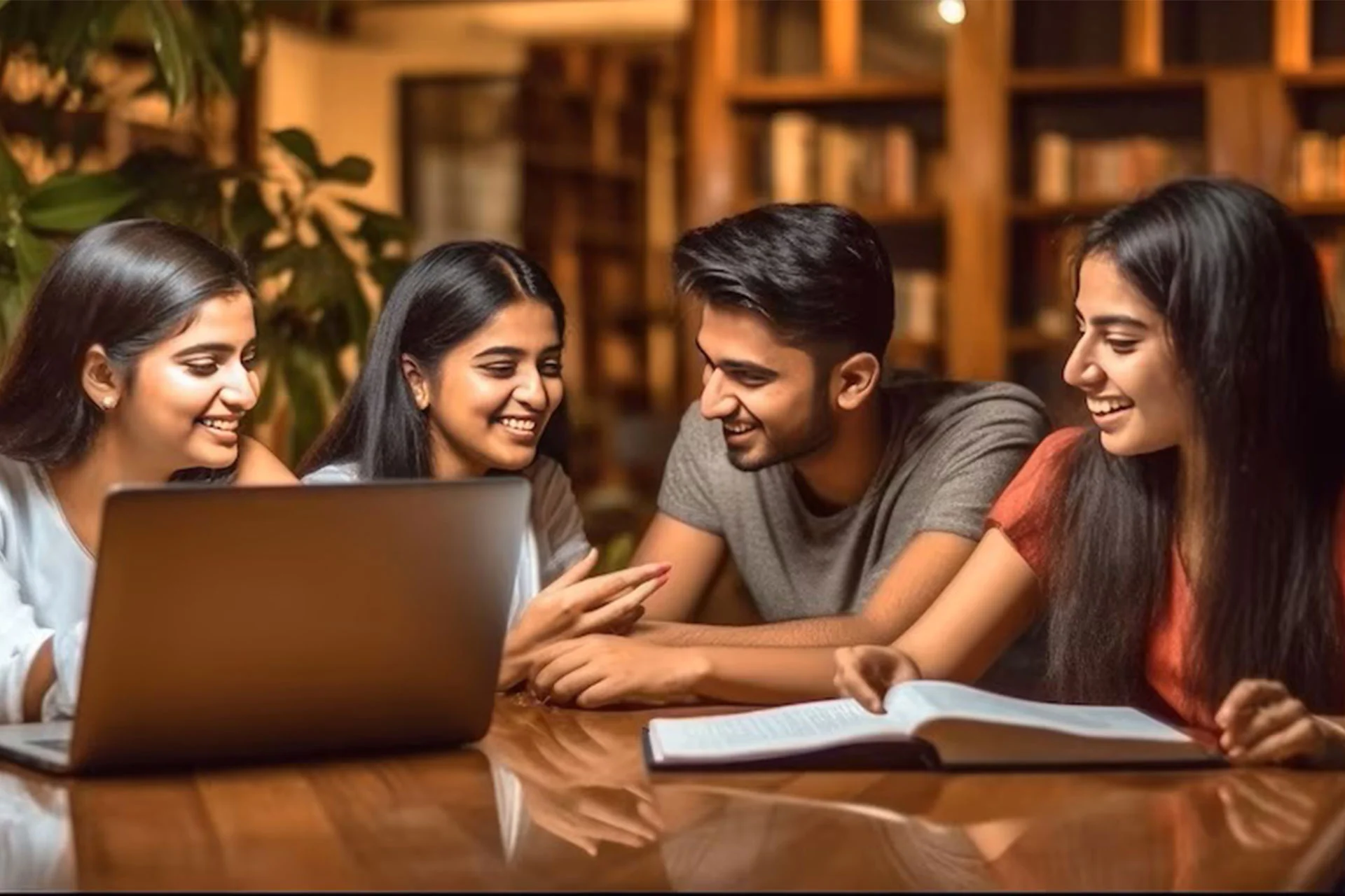 Students who are learning with joy